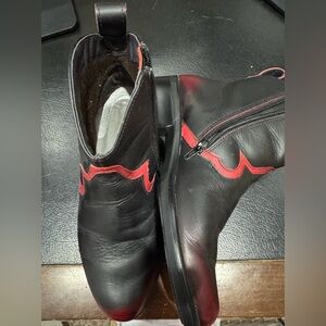 Naot Black and Red Western Boots